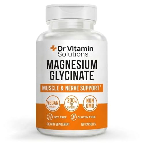 Magnesium Glycinate 200mg High Absorption Chelated Magnesium Supplement for Sleep, Stress, Muscle & Nerve Support, Calm & Relaxation - Vegan, Non-GMO, Gluten & Soy Free - 120 Capsules 4 Month Supply