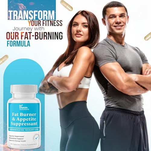 Fat Burner and Appetite Suppressant - Thermogenic Metabolism Booster - 30/60 Capsules