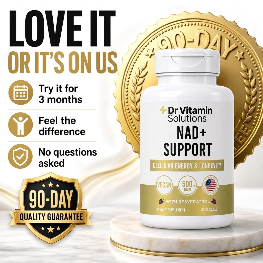 NAD+ Supplement 500mg NMN with Trans-Resveratrol, Quercetin & Betaine TMG