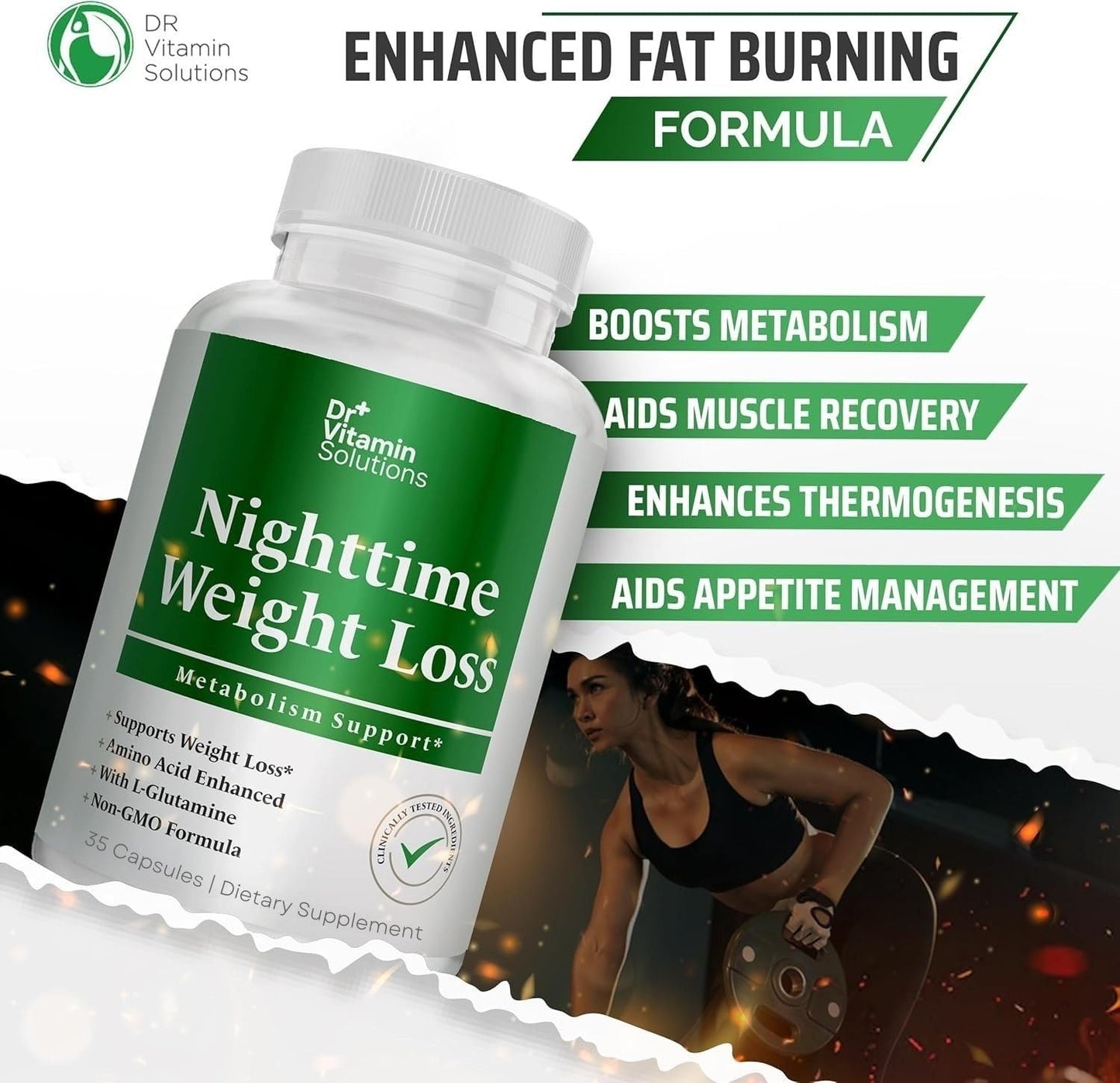 Nighttime Weight Loss - Metabolism Support - 35 Capsules