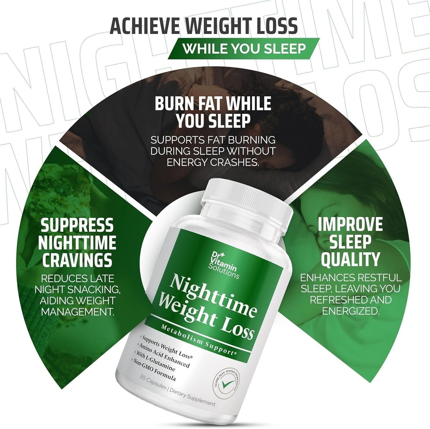 Nighttime Weight Loss - Metabolism Support - 35 Capsules
