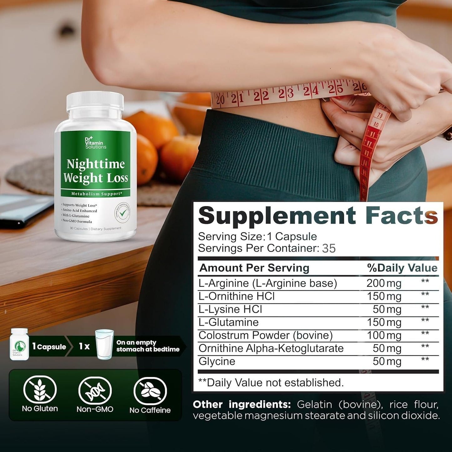 Nighttime Weight Loss - Metabolism Support - 35 Capsules