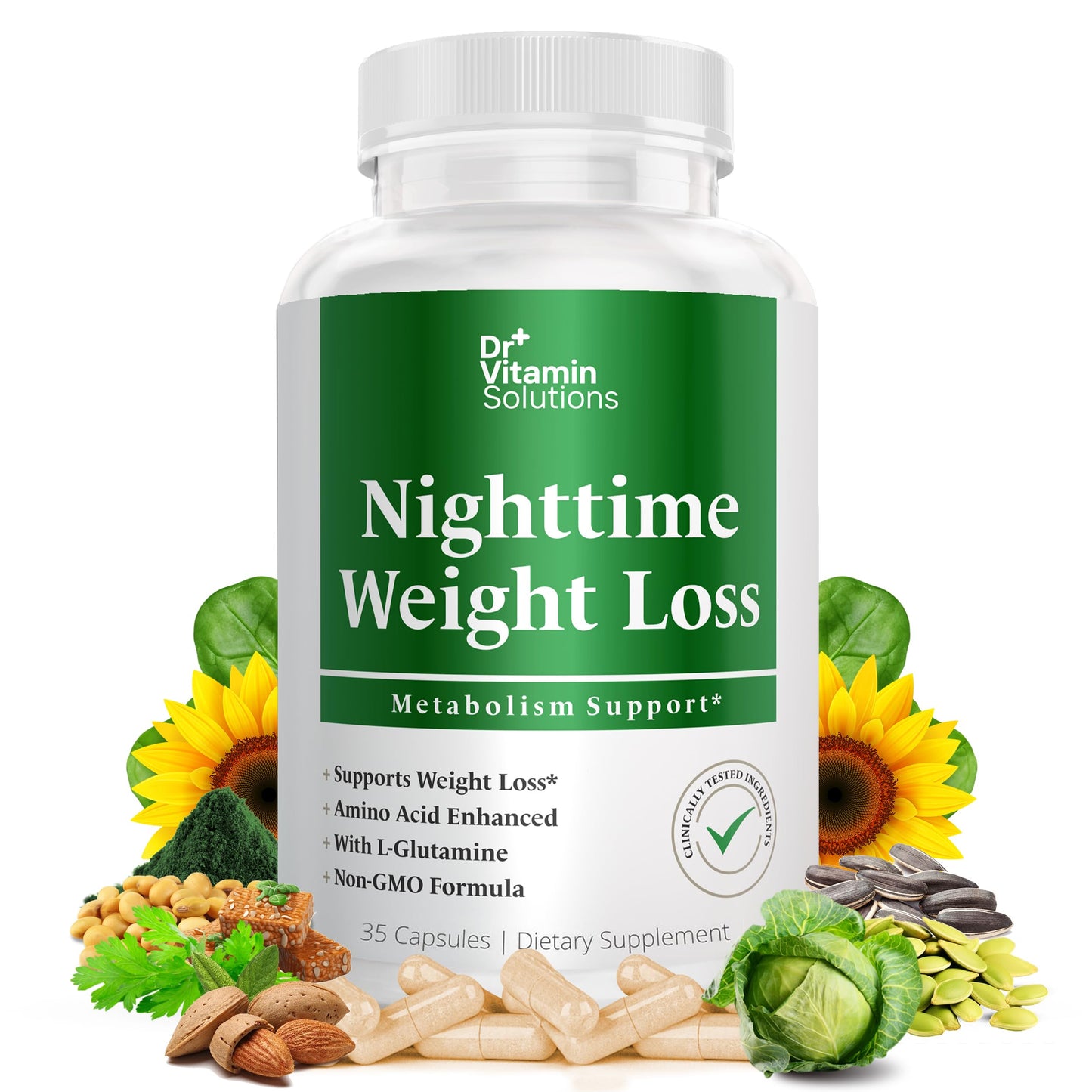 Nighttime Weight Loss - Metabolism Support - 35 Capsules