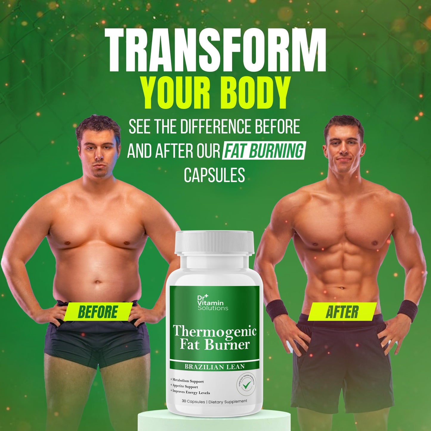 Thermogenic Fat Burner - Appetite Suppressant - 30 Capsules
