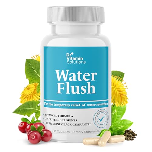Water Flush - Diuretic Debloating Water Pills - 60 Capsules