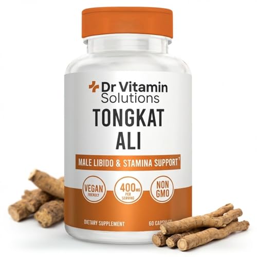 Tongkat Ali Extract 400 mg for Men – 100:1 Longjack (Eurycoma longifolia) Root Extract – Male Libido, Stamina, Performance & Hormone Support – Vegan, Non-GMO, 60 Capsules, 2-Month Supply