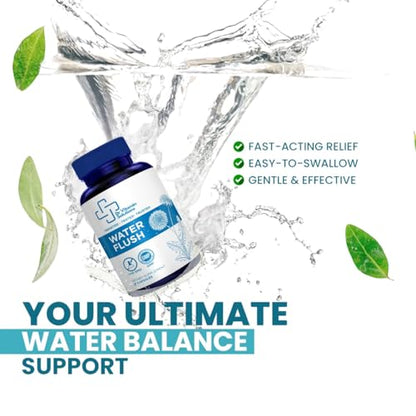 Diuretic Water Pills - Water Flush - Debloating for Women and Men, Relief from Swelling, Water Retention - Green Tea, Dandelion Leaf and Cranberry Powder Detox
