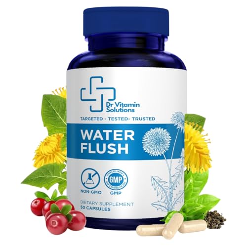 Diuretic Water Pills - Water Flush - Debloating for Women and Men, Relief from Swelling, Water Retention - Green Tea, Dandelion Leaf and Cranberry Powder Detox