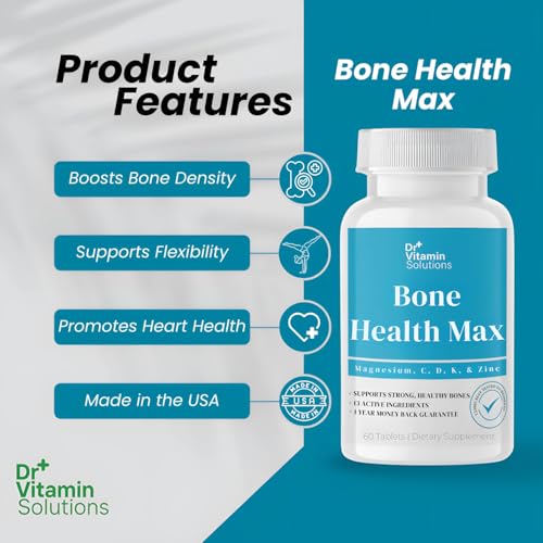 Bone Health Max - Advanced Calcium & Magnesium Supplement with Vitamin D3, Bromelain & Ipriflavone
