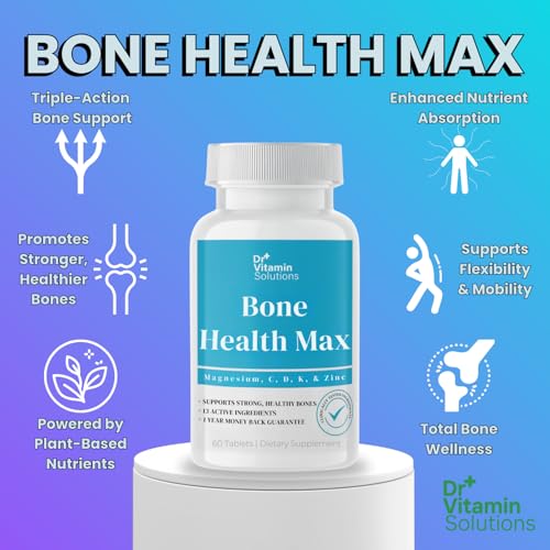 Bone Health Max - Advanced Calcium & Magnesium Supplement with Vitamin D3, Bromelain & Ipriflavone