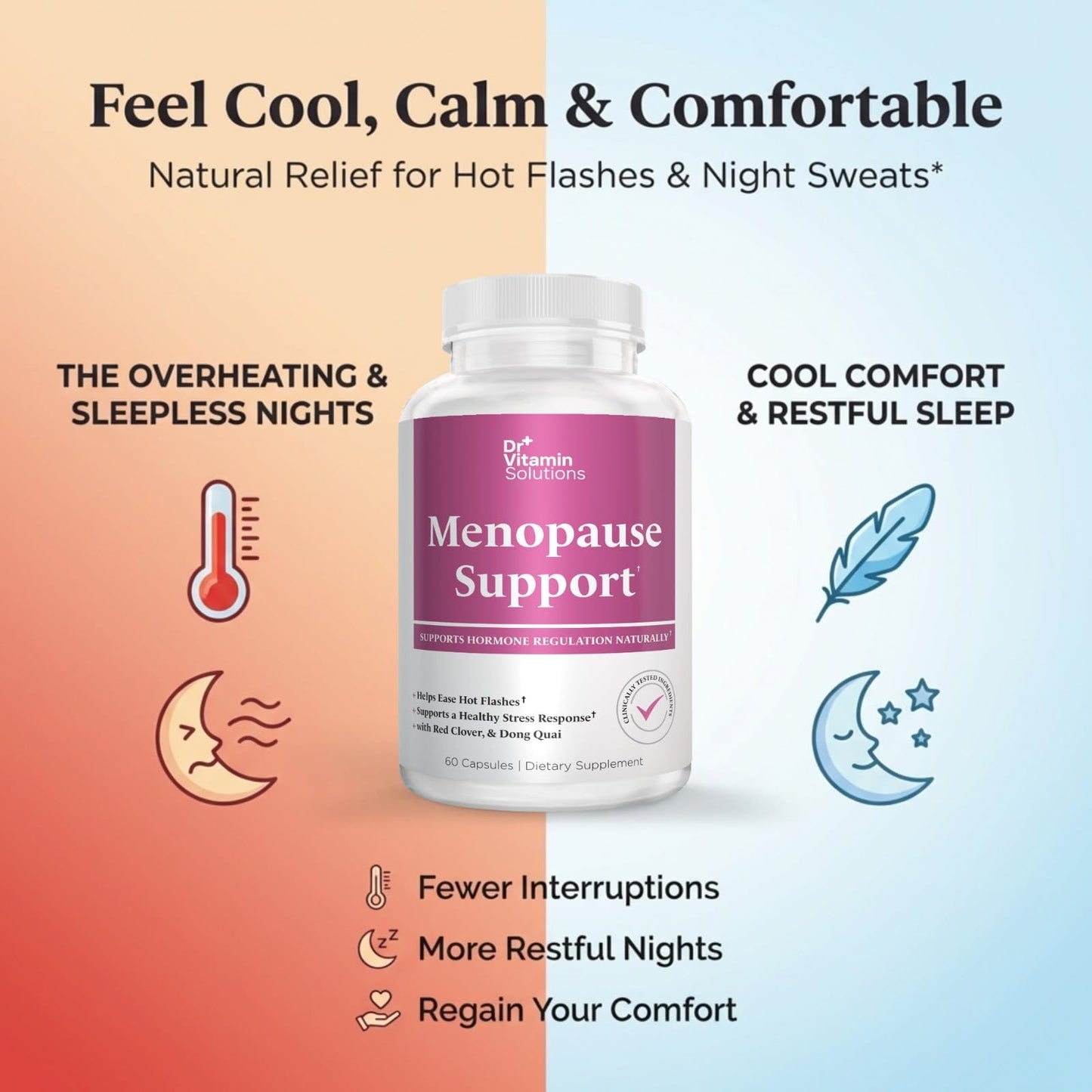 Dr Vitamin Menopause Support* - Soy Isoflavones + Herbal Blend - Women’s Midlife Wellness, 60 Capsules