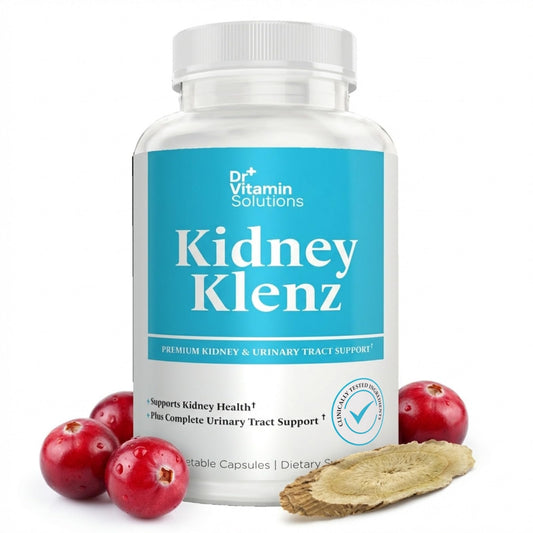 Dr Vitamin Kidney Klenz - Cranberry Extract + Herbal Blend - Kidney & Urinary Tract Support - 60 Vegetable Capsules - Non-GMO Herbal Supplement