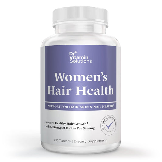 DR VITAMIN SOLUTIONS Women's Hair Health - Hair, Skin & Nails Support with Biotin & Collagen - 60 Tablets