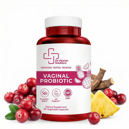 Vaginal Probiotic for Women – 7 Billion CFU Lactobacillus Blend + Prebiotic Inulin, Cranberry & Pineapple – Vaginal pH & Microbiome Support – Daily Women’s Probiotics – 30 Veg Capsules