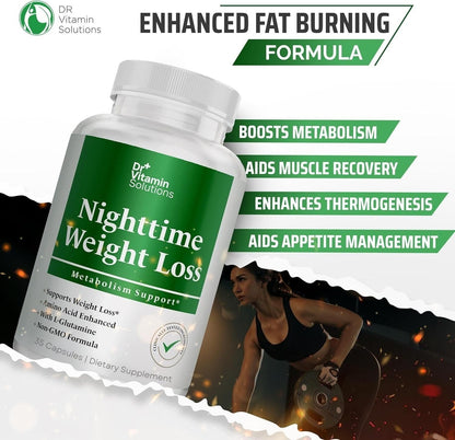 Nighttime Weight Loss - Metabolism Support - 35 Capsules