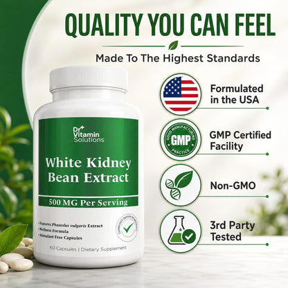 Dr Vitamin White Kidney Bean Extract 500 mg, 60 Vegetable Capsules