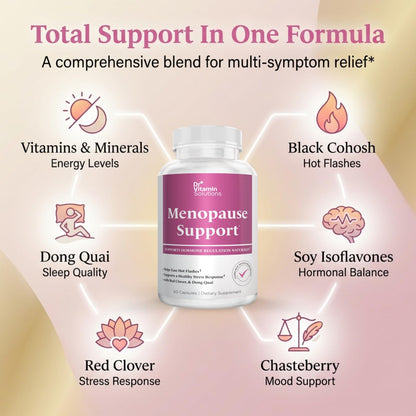 Dr Vitamin Menopause Support* - Soy Isoflavones + Herbal Blend - Women’s Midlife Wellness, 60 Capsules