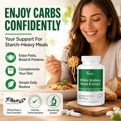Dr Vitamin White Kidney Bean Extract 500 mg, 60 Vegetable Capsules