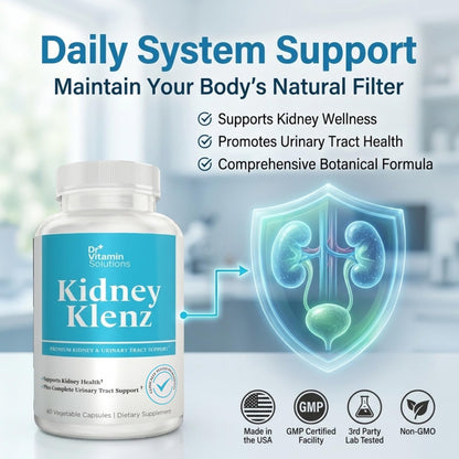 Dr Vitamin Kidney Klenz - Cranberry Extract + Herbal Blend - Kidney & Urinary Tract Support - 60 Vegetable Capsules - Non-GMO Herbal Supplement