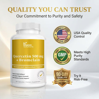 Dr Vitamin Quercetin 500mg with Bromelain, 60 Vegetable Capsules