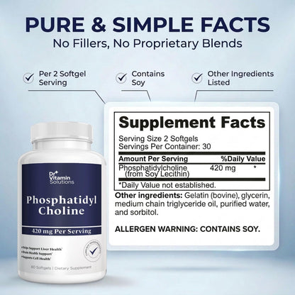 Dr Vitamin Phosphatidylcholine Softgels, 420mg, 60 Softgels
