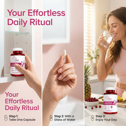 Vaginal Probiotic for Women – 7 Billion CFU Lactobacillus Blend + Prebiotic Inulin, Cranberry & Pineapple – Vaginal pH & Microbiome Support – Daily Women’s Probiotics – 30 Veg Capsules