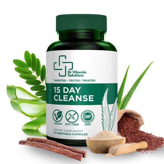 15 Day Cleanse – Natural Colon Detox & Digestive Support with Senna, Aloe Vera, Cascara Sagrada & Probiotics – Gentle, Vegan, 15-Day Cleansing Program
