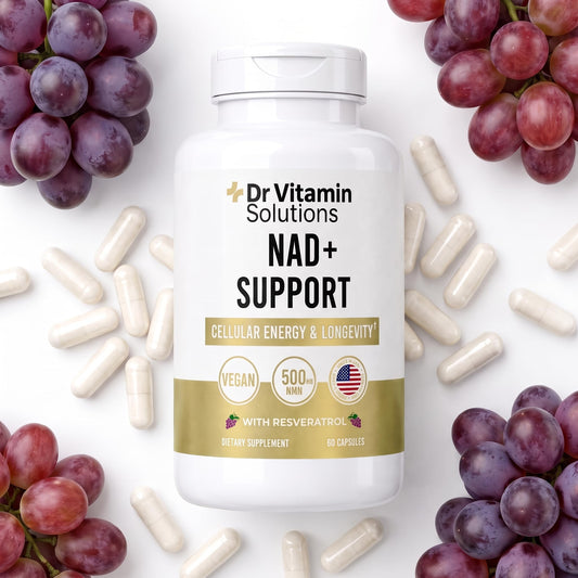 NAD+ Supplement 500mg NMN with Trans-Resveratrol, Quercetin & Betaine TMG