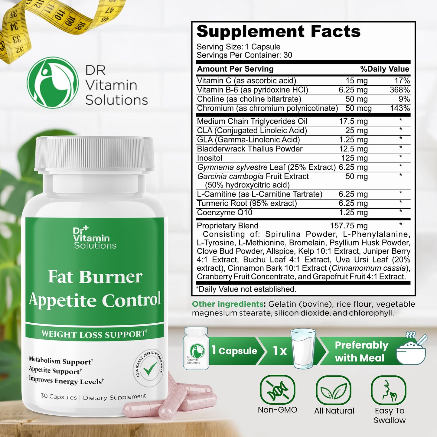 DR VITAMIN SOLUTIONS Fat Burner and Appetite Control